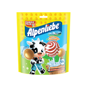Alpenliebe Pop Caramel & Strawberry Lollipop Family Pack