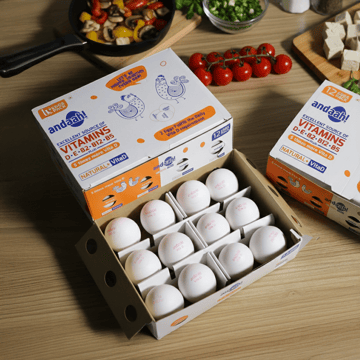 Andaah Natural +VitaD White Protein Rich Eggs