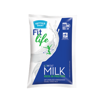 Mother Dairy FIT Life Homogenized Double Toned Milk (450 ml)