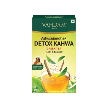 Vahdam Ashwagandha+ Detox Kahwa Green Tea Bags