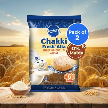 Pillsbury Fresh Superior-Quality Chakki Atta (0% Maida) - Pack of 2