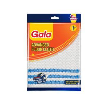 Gala Microfiber Advance Floor Cloth (Microfiber, White, Blue)