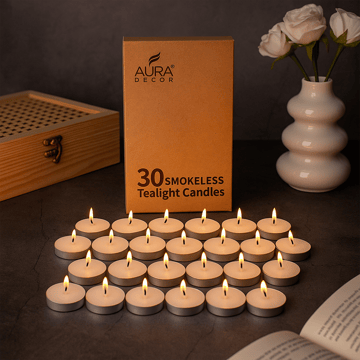 Tea Light Candles (Unscented) by Auradecor