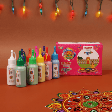 Decora-Classic Rangoli Colors Bottle (Multicolour) - Cock