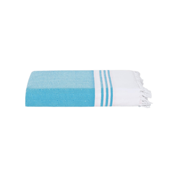 ECO SENSE® Diamond Weave Non Terry Cotton Bath Towel (29.5" x 59", 180 GSM, Light Blue)