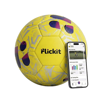 Flickit AI- Powered Smart PU Football (Yellow, Size 5)