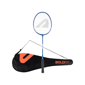 Boldfit Aluminium Badminton Racket with Full Cover Bag (Blue)