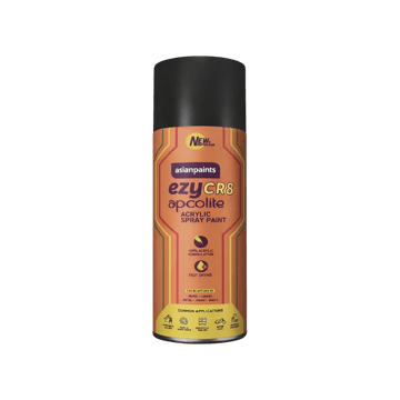 Asian Paints ezyCR8 Apcolite Matte Black Spray Paint