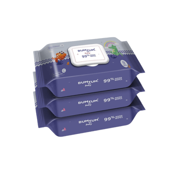 Bumtum 99% Water Baby Wipes with Lid