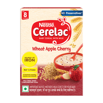 Nestle Cerelac Wheat Apple Cherry Baby Cereal (8-24 Months)