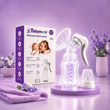 Babymoon Manual Breast Pump (Transparent)