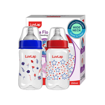 LuvLap Wide Neck Natura Flo Baby Feeding Bottle