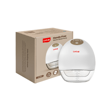 LuvLap Hands-Free Electric Breast Pump (White)