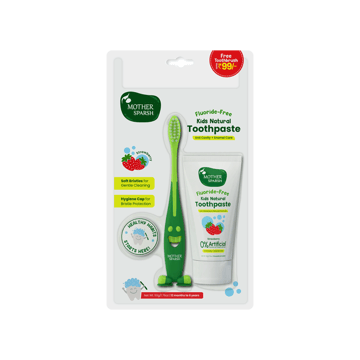 Mother Sparsh Strawberry Kids Toothpaste (with Toothbrush)