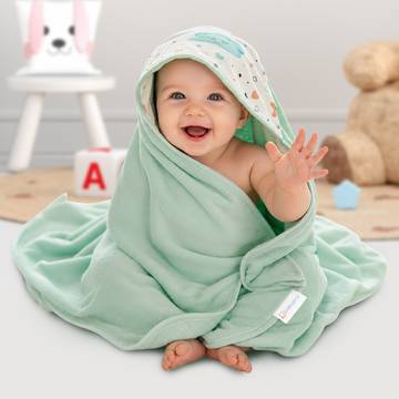 BabyPro Microfiber Hooded Baby Towel (Green)