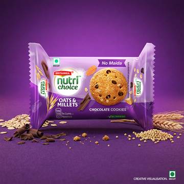 Britannia NutriChoice Oats Chocolate & Almond Biscuit
