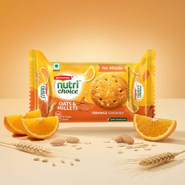 Britannia NutriChoice Oats Orange & Almond Biscuit