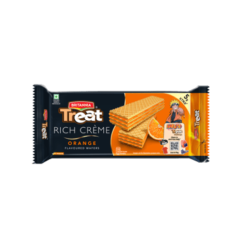 Britannia Treat Rich Creme Orange Flavoured Wafers