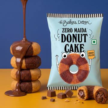 The Baker's Dozen Zero Maida Chocolate Filled Donut Cake