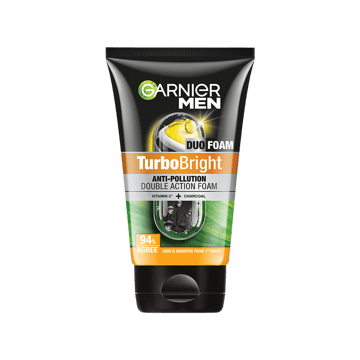 Garnier Men Turbo Bright Anti-Pollution Double Action Face Wash 100 g