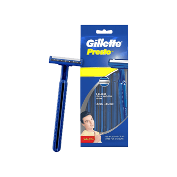 Gillette Presto 2-Blade Smoother Shaving Men's Razor