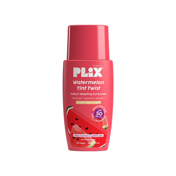 Plix Watermelon Tint Twist Color-Adapting Sunscreen - Golden Glow (SPF 50 PA++++)