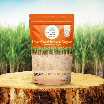Organic India, A TATA Product - Unrefined Organic Brown Sugar (Desi Khandsari)